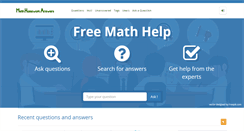 Desktop Screenshot of mathhomeworkanswers.org